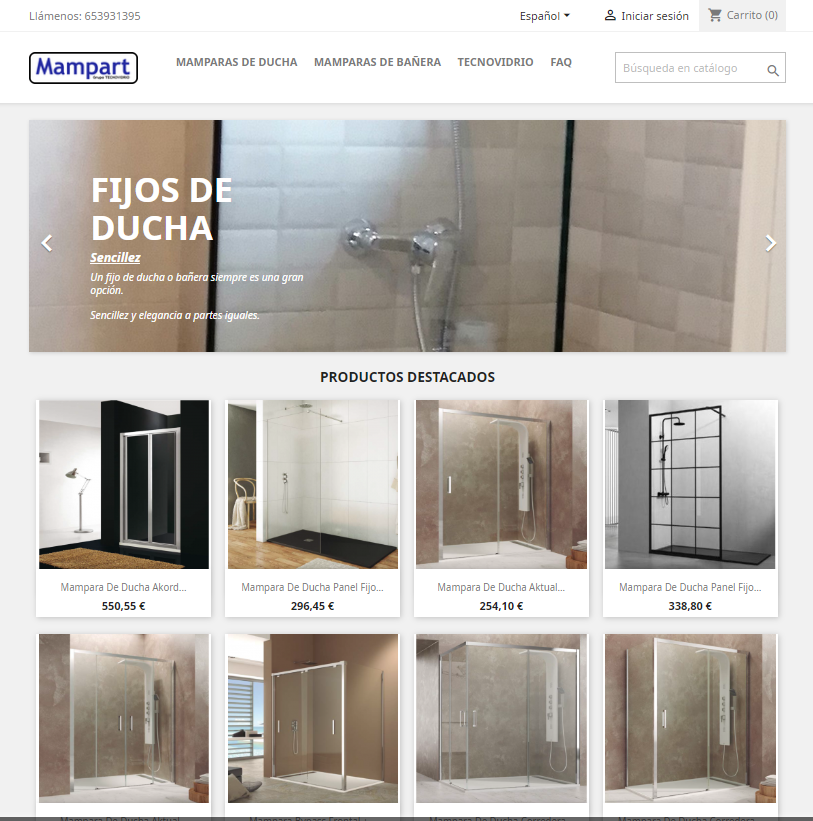 tienda online mampart portfolio